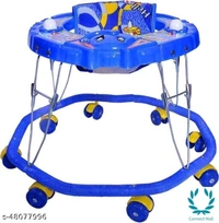 S.S Steelo Art Activity Walker With Parent Rod (Blue) - Standard, Blue, Cotton, Baby Mattresses, Multipack:1